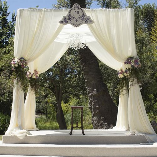 Wisfor 10Ft Metal Wedding Backdrop Stand Double Drape Party Stage Canopy Frame — image 2