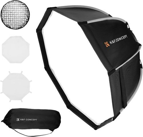 K&F CONCEPT 55/65/90cm Octagonal Softbox with Bowens Mount Quick-Fold for Camera