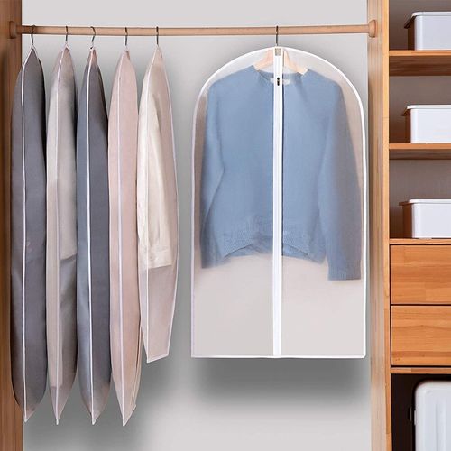 10 Pack Large Hanging Suit Bags Dress Coat Jacket Clothes Cover Dust Protector — image 13