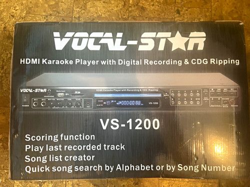 Vocal-Star VS-1200 HDMI Karaoke Player with Recording & CDG Ripping, Mic