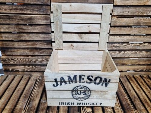JAMESON IRISH WHISKEY - RUSTIC APPLE  BOXES CRATES  - FOR MAN CAVE / SHE SHED