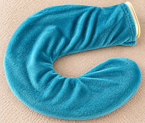 Blue Fleece Hot Water Bottle & Cover, Zip Closure, Unisex, Plastic Bottle