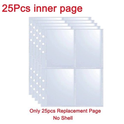 Kpop Photocard Binder A5 Album 4 Grid Card Holder 50 Pages Collect Book UK