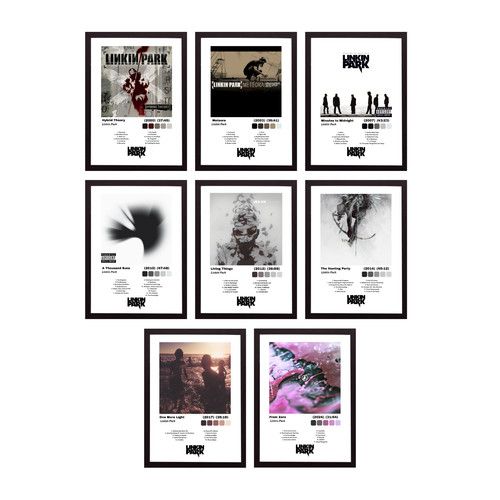 LINKIN PARK BAND ARTIST ALBUM POSTER SIGNED AUTOGRAPH ART PALETTE MUSIC GIFT