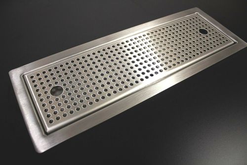400mm Stainless Steel Sit In Drip Tray With Perforated Insert — image 1