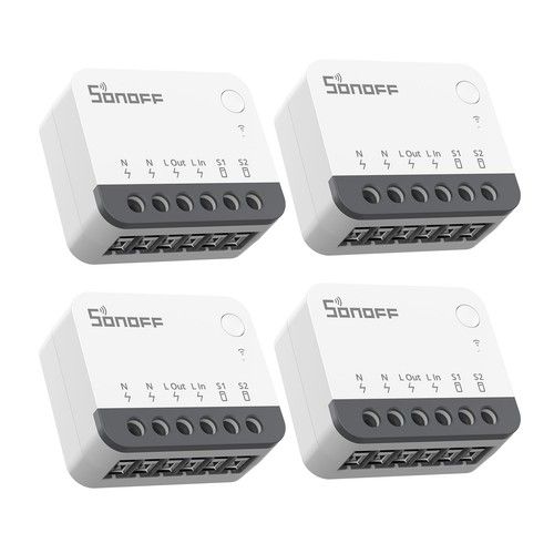 4 Packs SONOFF ZBMINIR2 Zigbee Smart Home Light Switch Module APP Remote Control