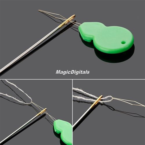 10 Wire Needle Threader Stitch Insertion Tool Hand Machine Sewing Household — image 8