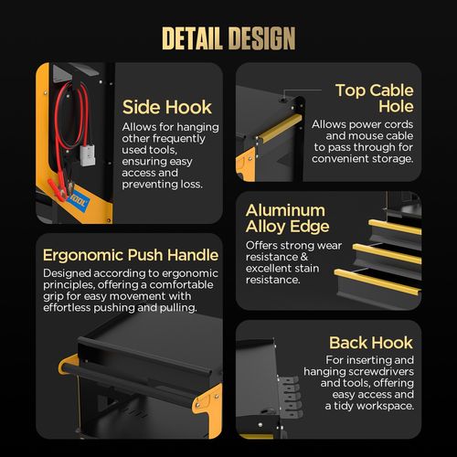 Tool Roller Cabinet Mechanics Garage Workshop Car Diagnostic Tool Trolley Cart — image 7