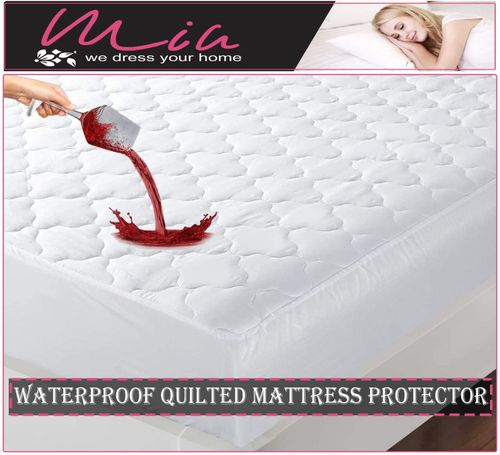 Extra Deep Quilted WATERPROOF Mattress Protector Anti-allergic Fitted bed Cover — image 2