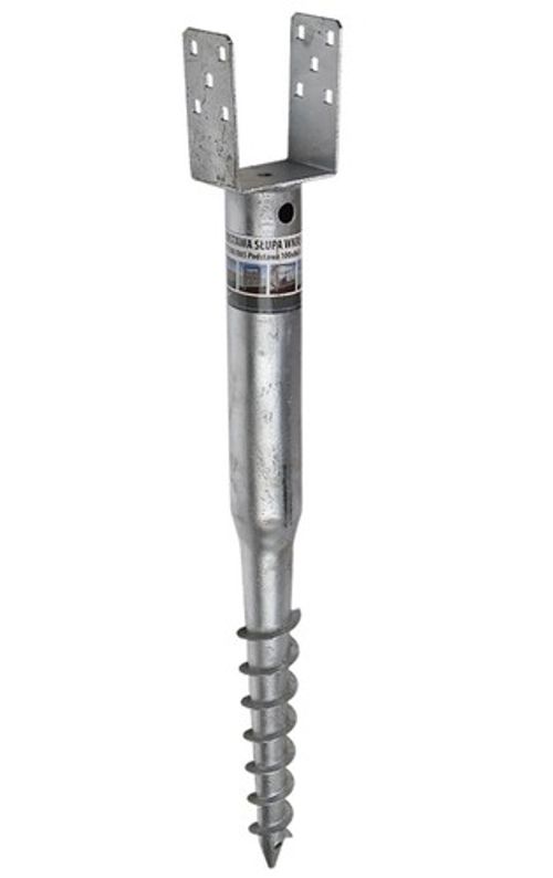 Galvanised Screw in Fence Post Spike Holder Support Base with Square Bracket
