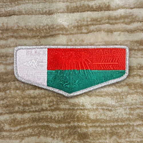 Boy Scouts Eagle Scout Flap Patch Embroidered Badge Red White Green Silver
