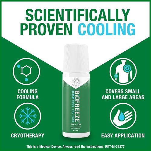 Biofreeze 89ml Pain Relief Roll On Gel Menthol Cooling Muscle Joint Back Therapy — image 4