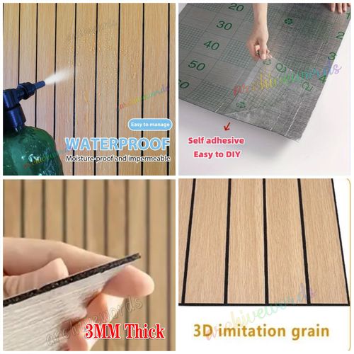 5x3M 3D Wood Panel Effect Wallpaper Peel&Stick Self-Adhesive Wood Slat WallPaper — image 5