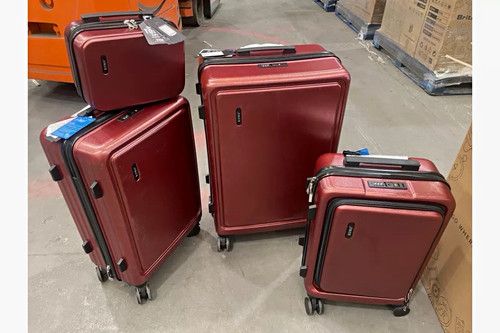 Kono Red Hard Shell Spinner Luggage Set with TSA Lock & Telescopic Handle