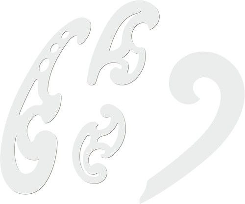 Liquidraw French & Armhole Curves - Set of 4 | French Curve Templates