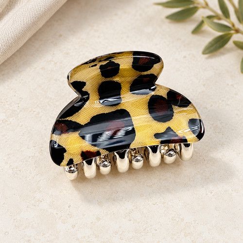 Mini Leopard Print Hair Clip, 3.5cm - Small Hair Clip