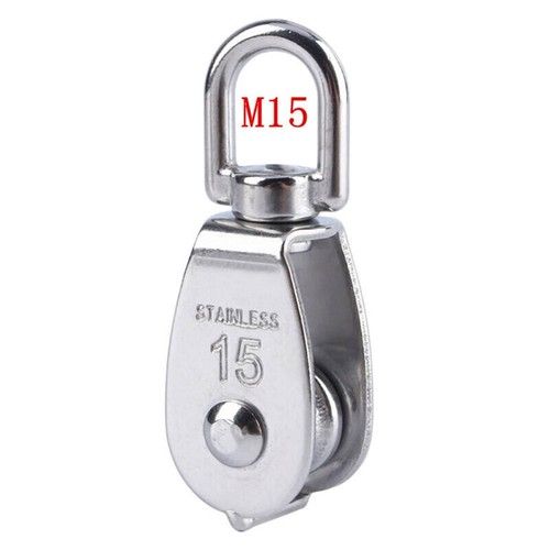 Metal Sheave Fixed Pulley Crown Block Wheel Single/Double Pulley 15-50mm