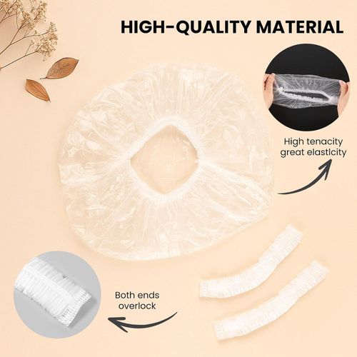 100Pcs Shower Caps Disposable, Disposable Shower Caps for Women, Large Thick Wat — image 5