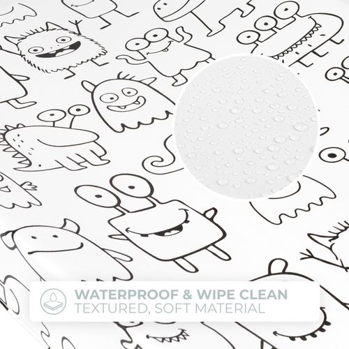 Anti Roll Changing Mat Monsters -  Padded Waterproof Soft & Wipe Clean — image 12