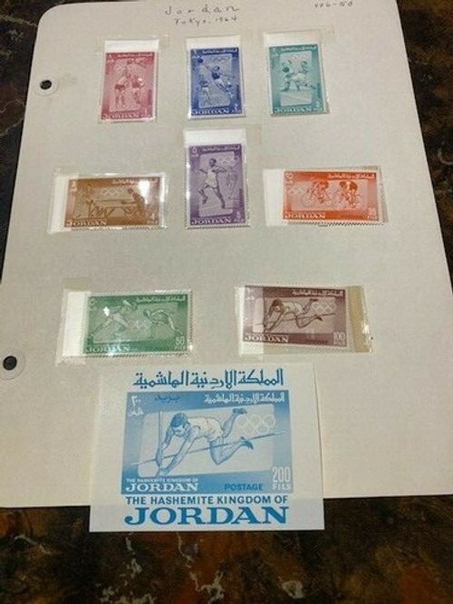 1964 Jordan ##446-453,Plus Ss Tokio Olympic Games Set Mnh