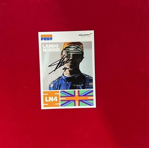 Lando Norris F1 Formula 1 Home Fest Hand Signed Driver Card