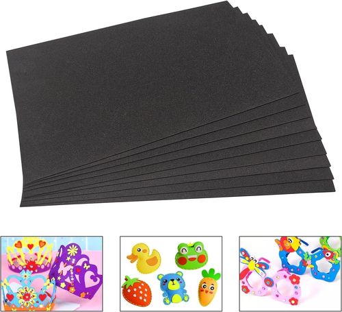 Versatile Black Eva Foam Sheets Thin DIY Craft Board 9 Pcs 17.78x28.7cm 2mm — image 7