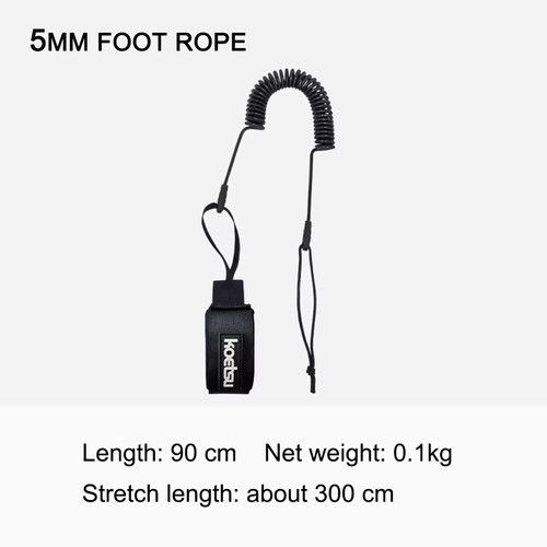 Elastic Coiled SUP Surf Ankle Leash Stand Up Paddleboard Safety Rope Strap UK