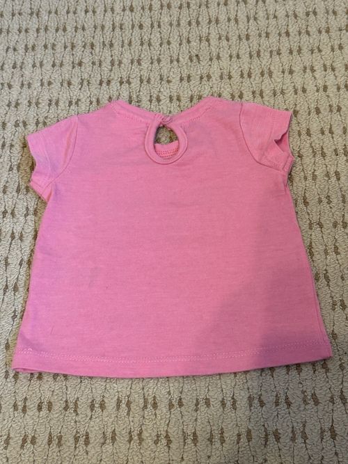 Girls Pink Hearts Graphic Print 'Mummy's Little Cutie' T-Shirt 0-3 Months — image 2