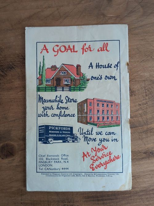 1950 FA Cup Final Arsenal v Liverpool Programme. Original. Very Rare — image 2
