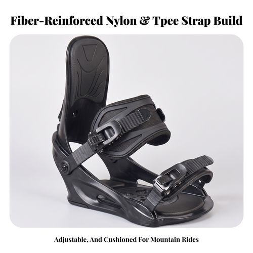 Snowboard Bindings with Padded Straps Adjustable Toe Straps Long-Lasting — image 5