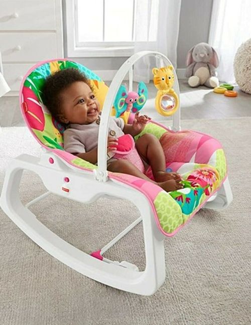 Fisher Price Infant-To-Toddler Rocker Baby Bouncer / Chair Pink