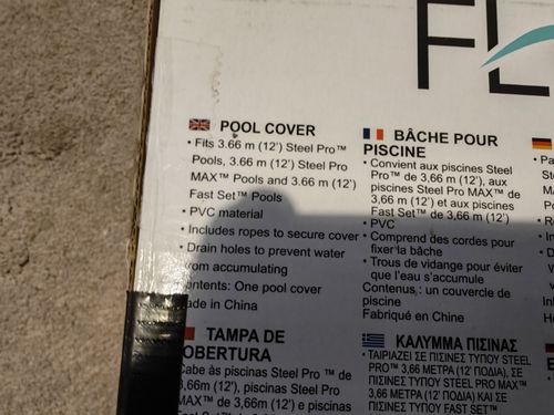 Bestway Flowclear Round Pool Cover 3.66m for Steel Pro Above Ground Pools 58037 — image 4