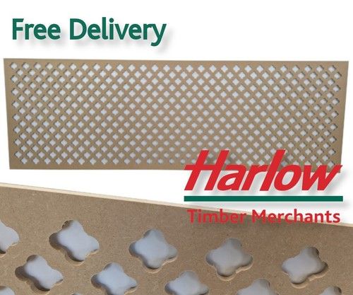 Radiator Screen Cover Panel Decorative 6x2ft Cabinet Room Sheet MDF 1830x610x6mm