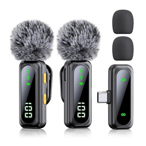 New Wireless Lavalier Microphone Clip Mic For iPhone iPad Samsung Recording Vlog