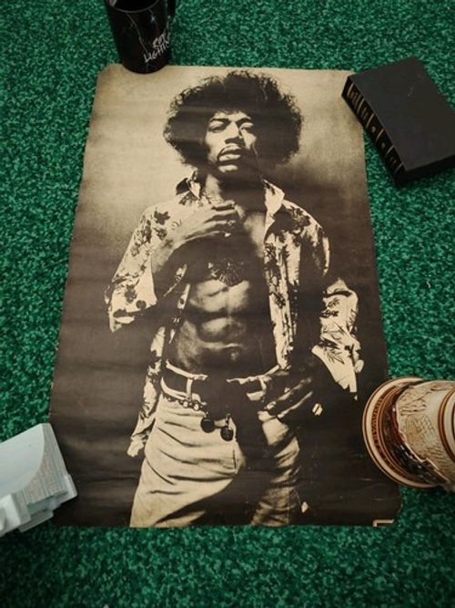 1967 Jimi Hendrix TSR Osris Press Rough Poster Donald Silverstein Original