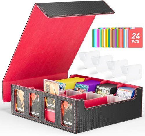 Magic Trading Leather 3000+Cards Deck Box Card Storage Box For TCG MTG Yugioh UK — image 1