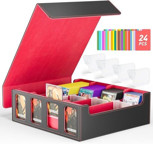 Magic Trading Leather 3000+Cards Deck Box Card Storage Box For TCG MTG Yugioh UK