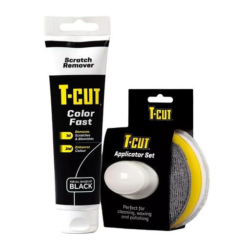 T-Cut Scratch Remover Color Fast Paint Restorer - Black - 150g + Wax Applicator