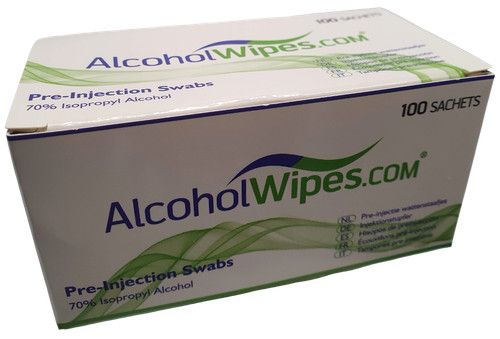 Pre Injection Swabs 70% IPA Alcohol Wipes Skin Cleaning, Tattoo, Nails