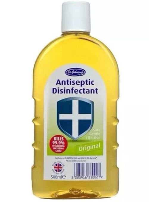 DR JOHNSONS ANTISEPTIC DISINFECTANT ORIGINAL FRESH 500ML KILLS 99.9% BACTERIA