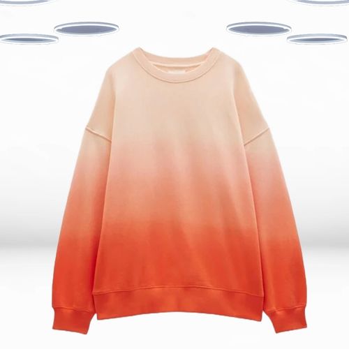 Ex Hush Women’s Sweatshirt Peach Ombre Organic Cotton Oversized (Defect) — image 1
