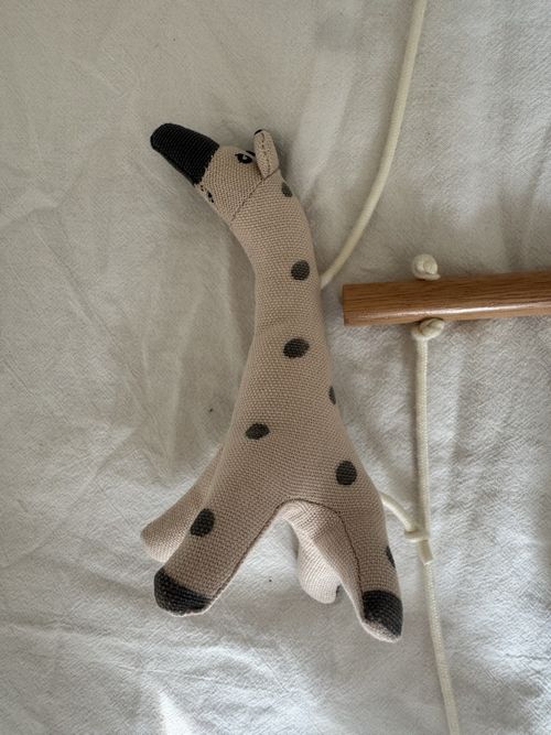 Safari Hanging Plush Nursery Mobile for Cot - Giraffe Zebra Elephant Grey — image 3