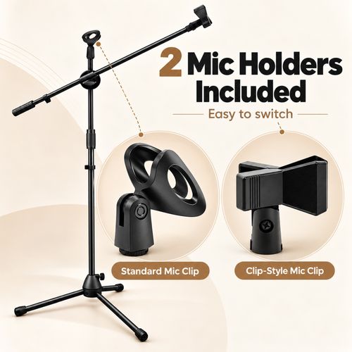 Professional Adjustable Microphone 360 Degree Stand Boom Arm Holder Tripod Stage — image 13