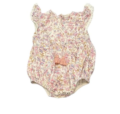 Louise Misha Mayalia Romper Baby Girl 9 Months Floral Tassel Lace Crochet Cotton — image 3