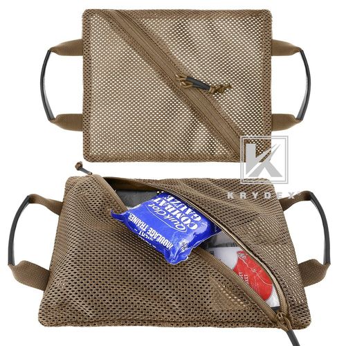 KRYDEX Tactical Mesh Pouch Set Modular Storage Organizer Pockets Coyote Brown — image 10