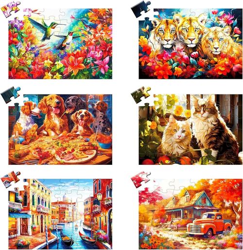 6 Pack 36 Large Piece Puzzle for Adults - Dementia Alzheimer's Products and Acti — image 1