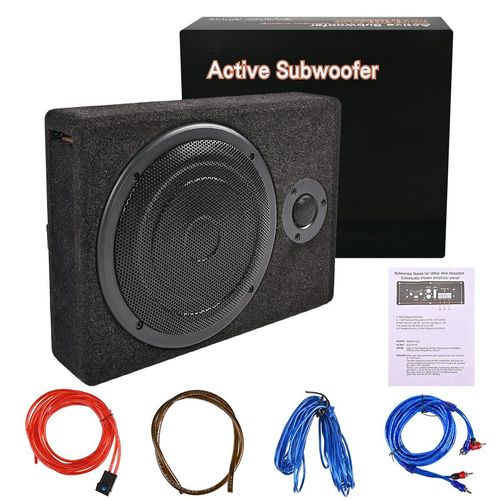 800W 8" Car Subwoofer Under-Seat Sub Woofer Speaker Stereo Slim Amplifier 4Ω UK — image 2