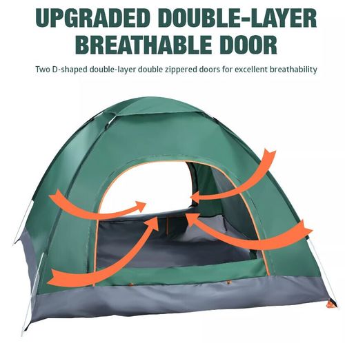 4 Person Easy Pop Up Tent Waterproof Automatic Setup 2 Doors-Instant Family Tent — image 7
