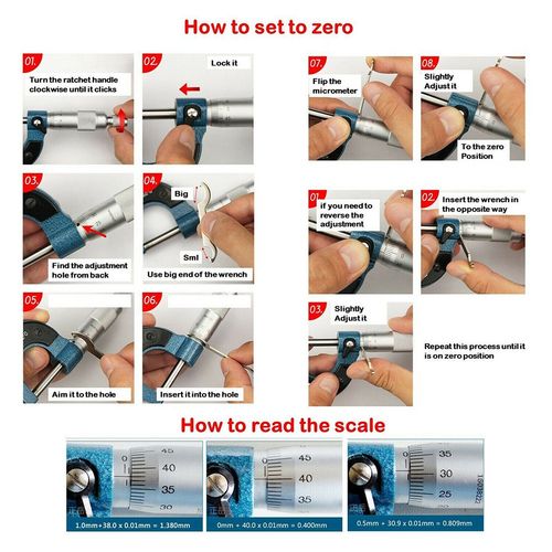 Outside Micrometer 0-100mm Metric Premium Precision Set External Micrometer UK — image 8