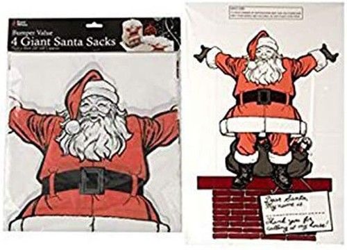 4 x Giant Santa Sacks Stocking Christmas Extra Large Xmas Gift Kids Present Bag 